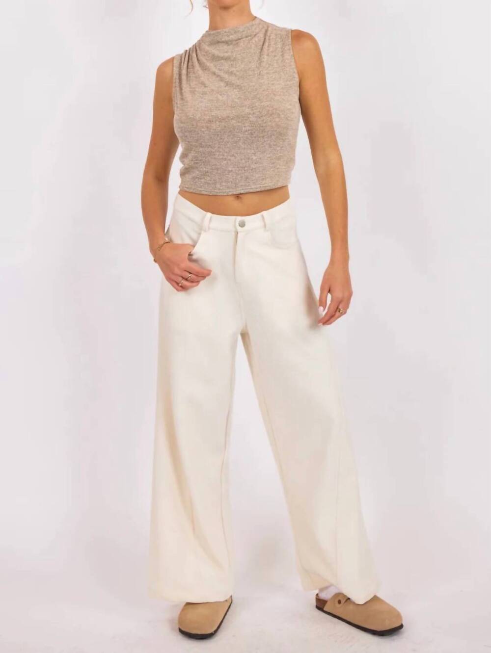 NEW SAGE THE LABEL women's royal pant in cream
